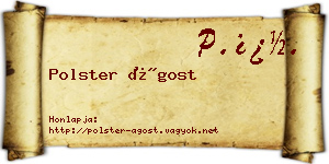 Polster Ágost névjegykártya